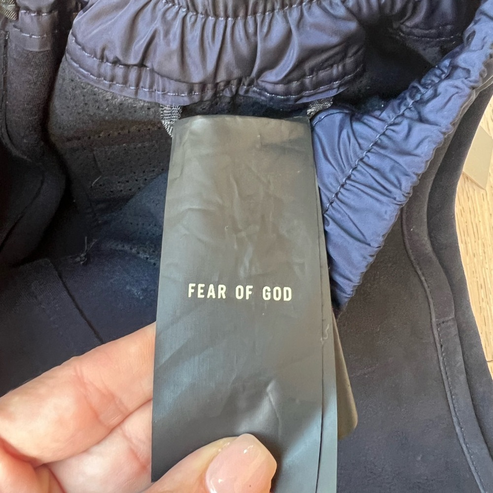 Fear of God Leather Dark Blue/Navy Nubuck Joggers size Small Used - Picture 7 of 15